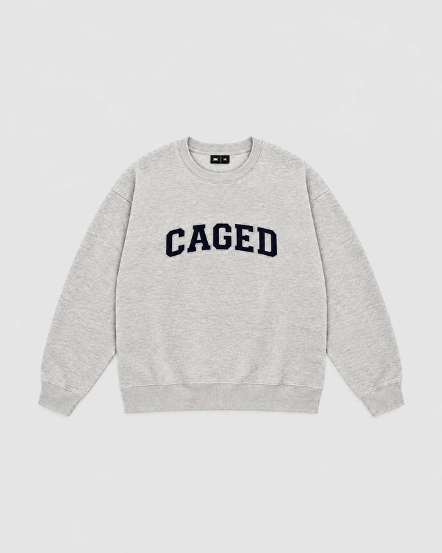 Caged Sweater Varsity – Grå melange