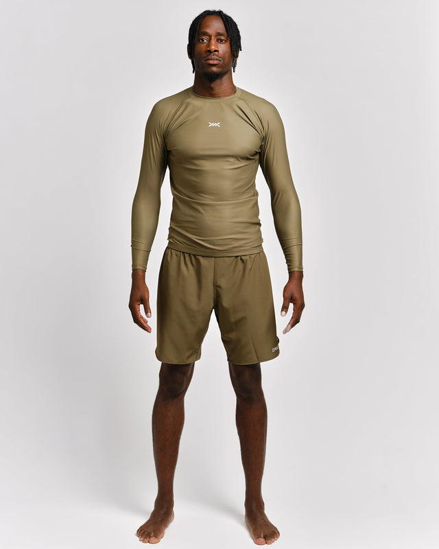 Caged Tactical Rashguard Lange Mouwen - Legergroen