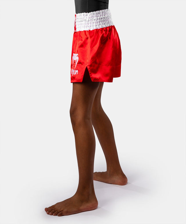 Venum Muay Thai-shorts Classic för barn – Eldröd
