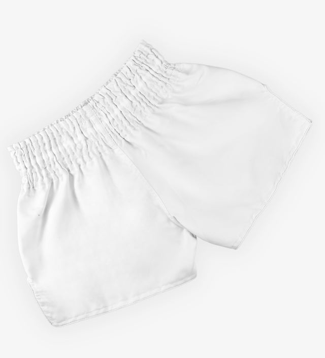 Muay Thai trenky Caged Classic – Bílé/Černé