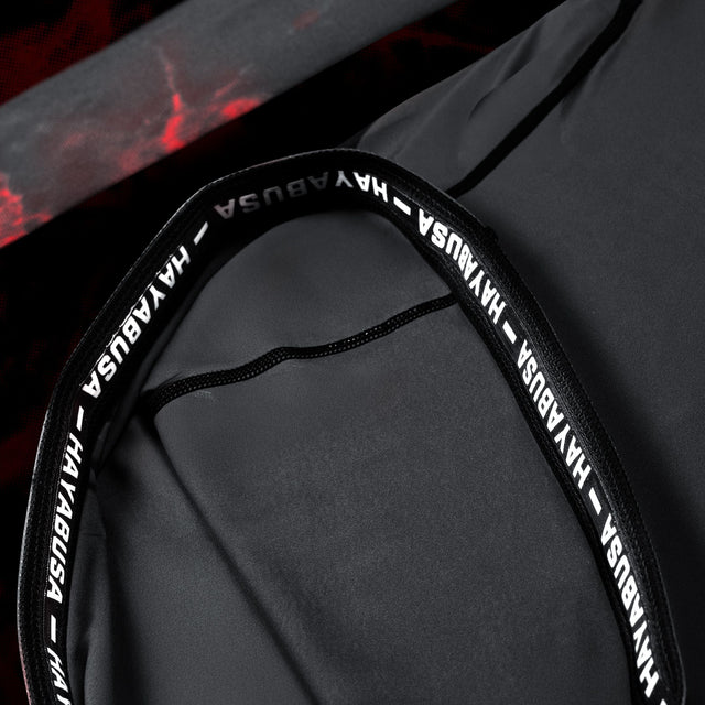 Rashguard Hayabusa x UFC BJJ Mangas Compridas Mulher – Preto/Vermelho