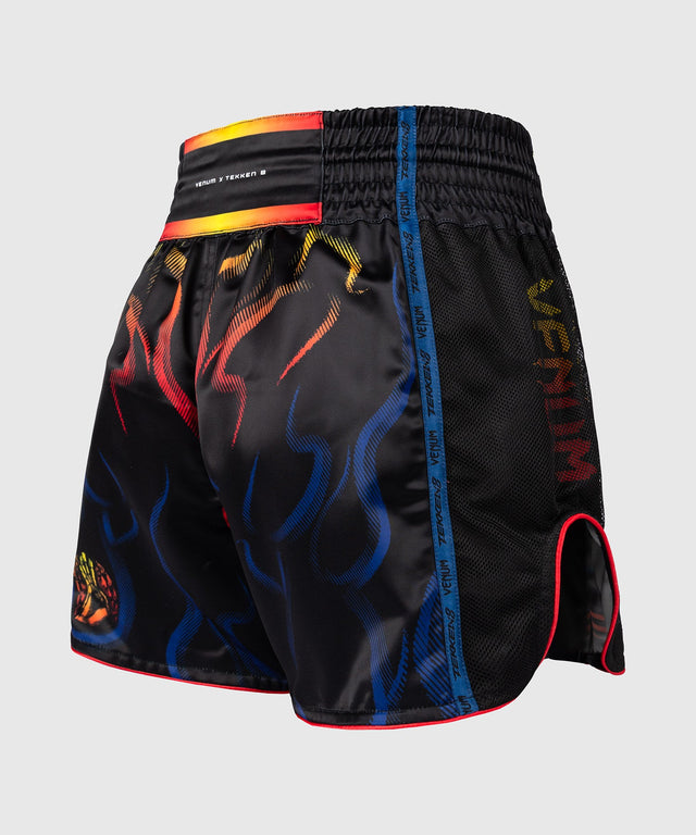 Calções de Muay Thai Venum TEKKEN 8 Yoshimitsu – Preto/Laranja – foto 3