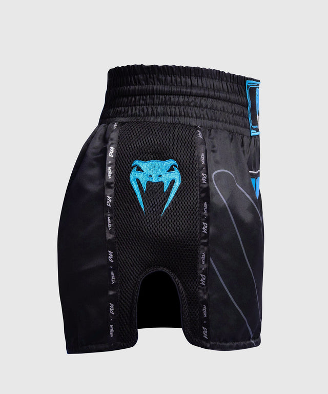 Pantaloncini Muay Thai Venum x Dua – Nero/Blu elettrico