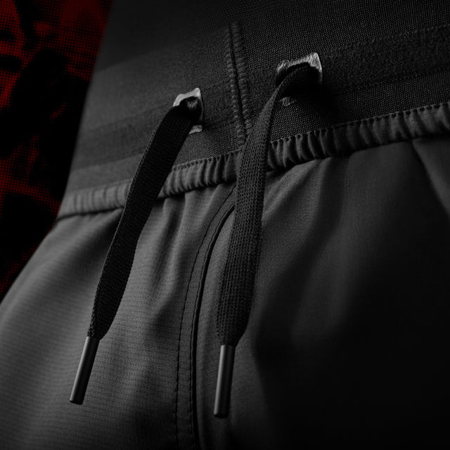 Calções de BJJ Hayabusa x UFC para mulher – Preto/Vermelho