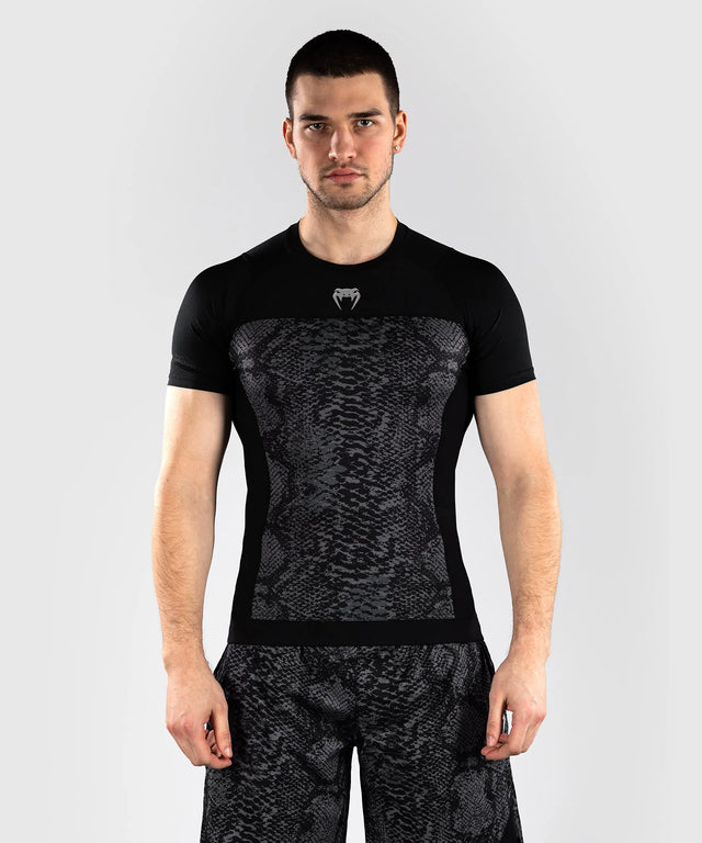 Venum Rashguard med korte ærmer G-Fit Scales – Sort/grå