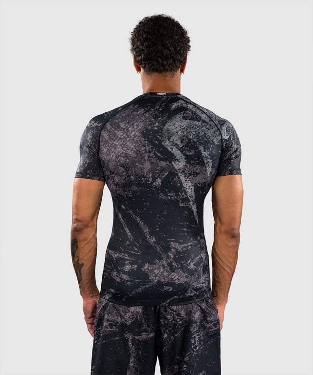 Venum Rashguard Rage & Workout Kurzarm – Schwarz/Grau
