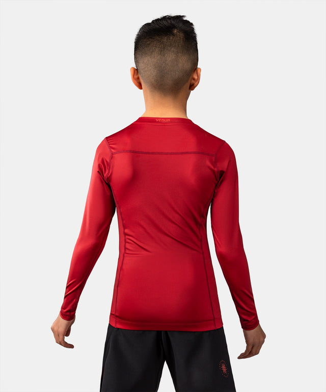 Venum Attack Rashguard Langarm Kinder – Schwarz/Rot