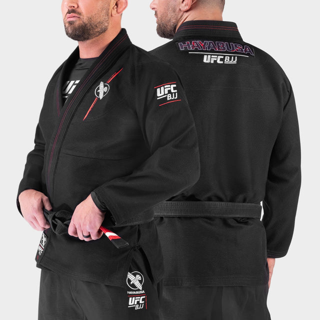 Kimono de BJJ Hayabusa x UFC – Jaqueta Lightweight – Preto