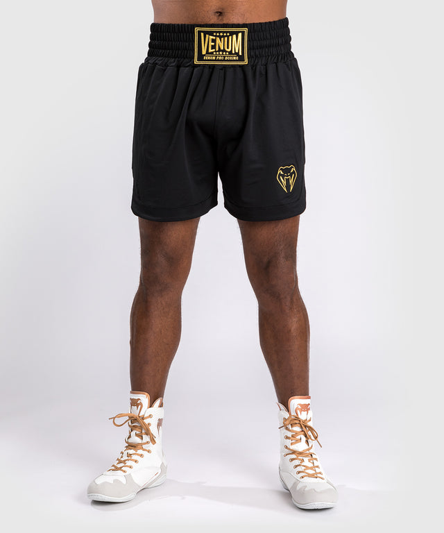 Pantaloncini da boxe Venum Classic – Nero/Oro