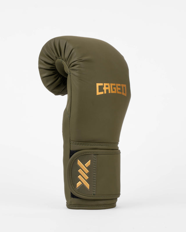 Guantoni da boxe Caged Core – Cachi Verde/Oro