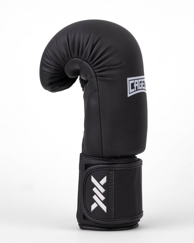 Luvas de boxe Caged Shadow – Preto Mate/Branco