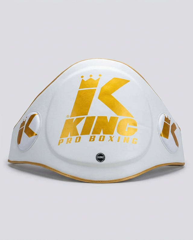 Protège-ventre King Pro Boxing – Blanc/Or