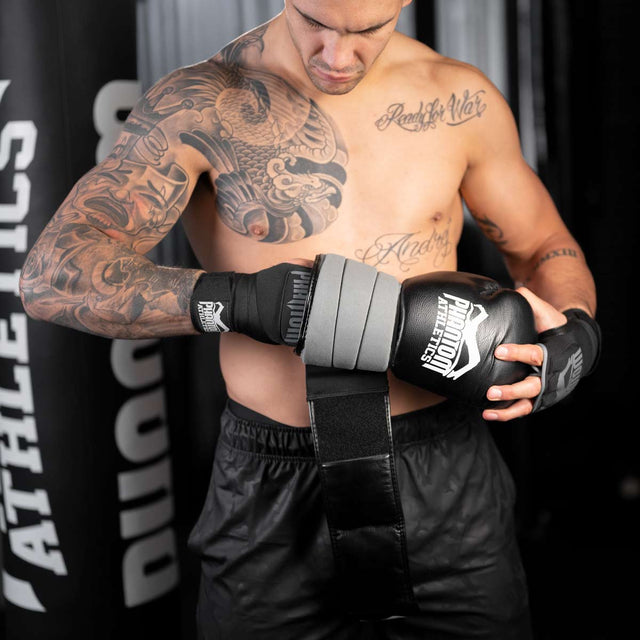 Bende da boxe Phantom Athletics Impact Gel – Nero