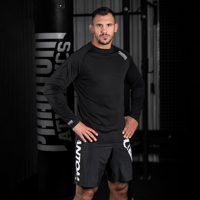 T-shirt d'entraînement Phantom Athletics Tactic Manches longues – Noir