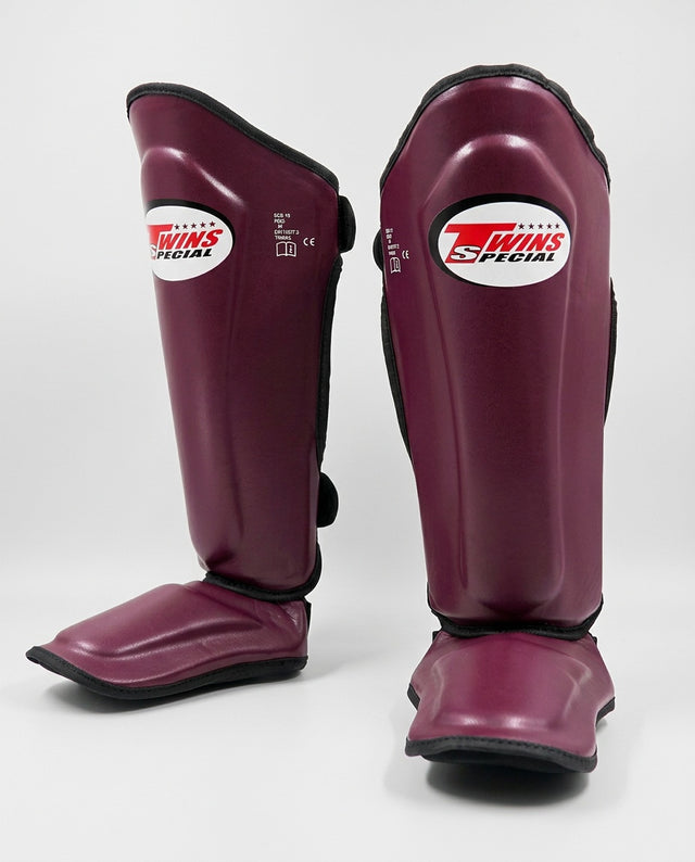 Twins Kickboks Scheenbeschermers SGS7 - Bordeaux Rood