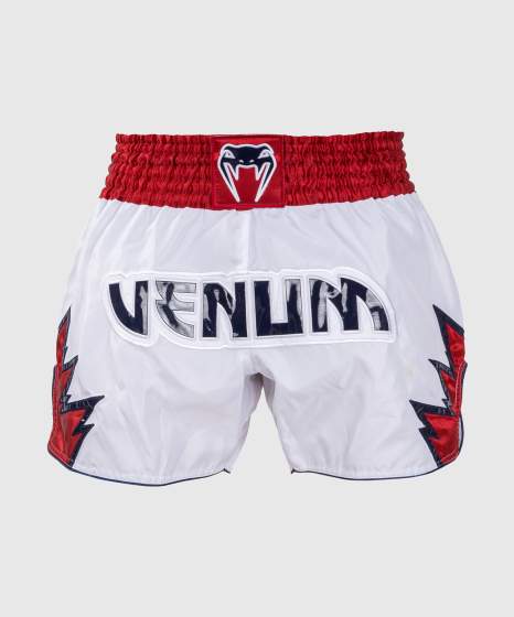 Venum Inferno Muay-Thai-Shorts – Weiß/Rot