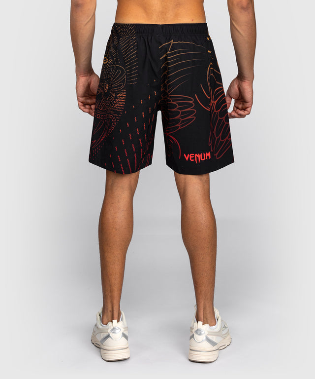 Pantaloni scurți de antrenament Venum Quetzal Fury – Negru/Roșu