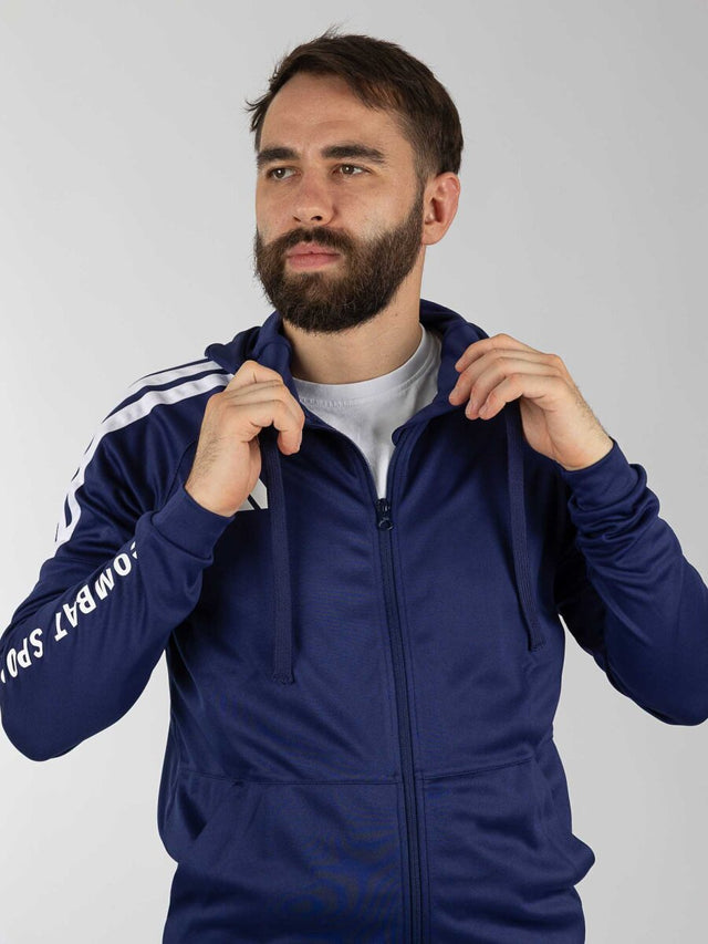 Adidas Træningsjakke Community Sports - Mørkeblå/Hvid