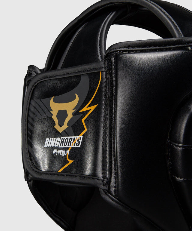 Casco da boxe Ringhorns Charger – Nero/Oro