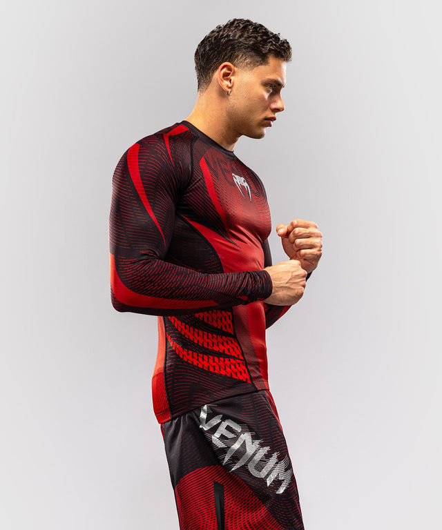 Venum Rashguard Galactic 3.0 Lange Mouwen - Rood/Zilver