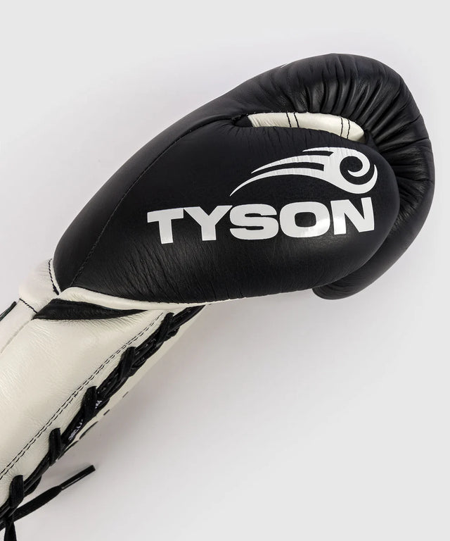 Gants de boxe Venum x Mike Tyson Giant 2.0 Pro à lacets – Noir/Blanc
