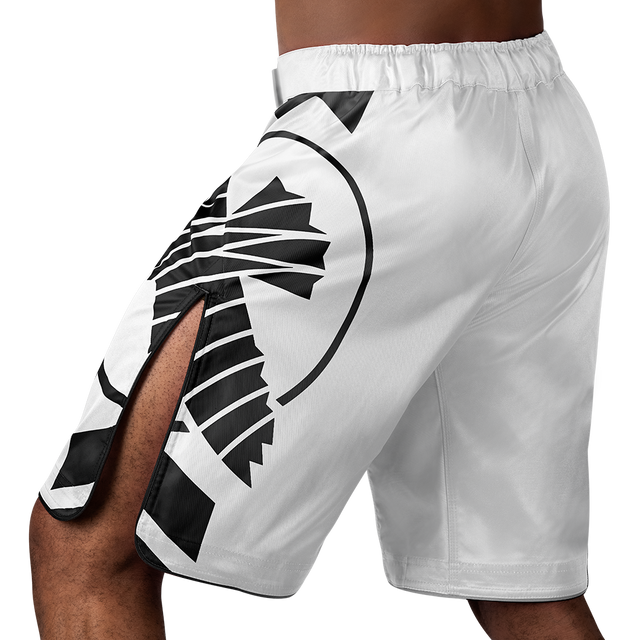Shorts de MMA Hayabusa Icon Lang – Blanc/Noir