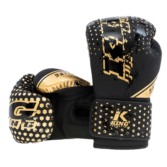 King Pro Boxing Boksehandsker Hexagon Børn - Sort/Guld