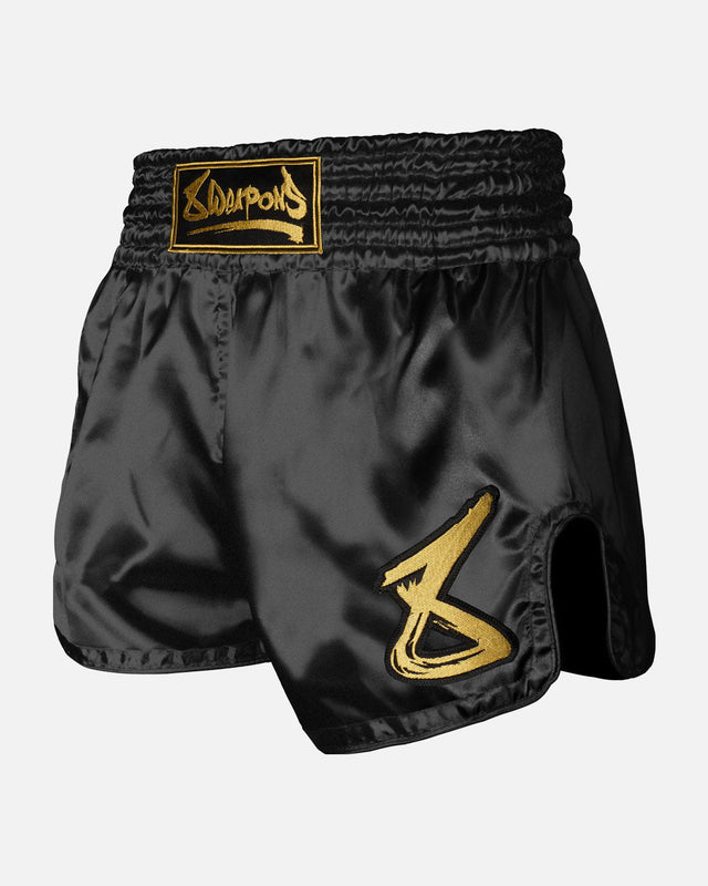 Pantaloncini Muay Thai 8 WEAPONS Strike – Nero/Oro