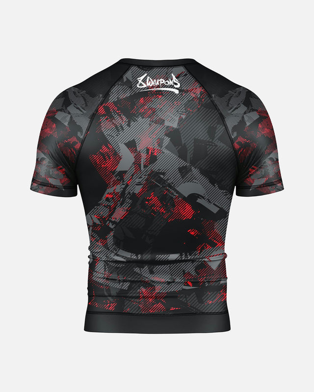 8 WEAPONS Rashguard Hit 2.0 – Schwarz/Rot