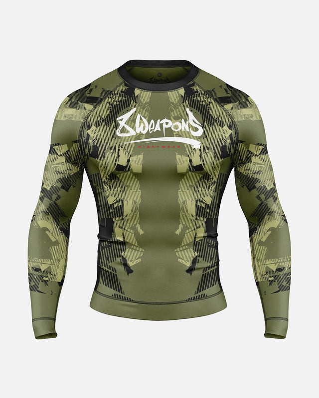 Rashguard 8 WEAPONS Hit 2.0 – Oliv/Negru