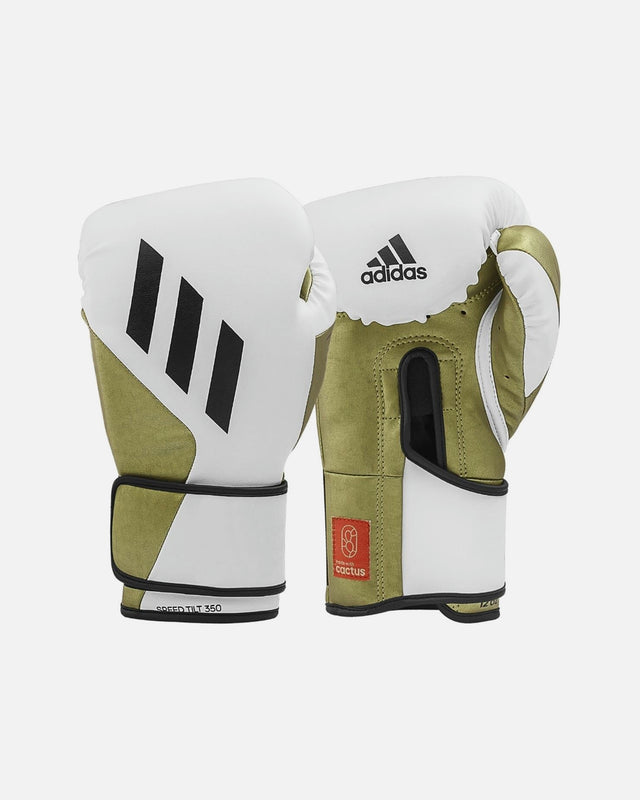 Mănuși de box Adidas Speed Tilt 350 – Alb/Auriu