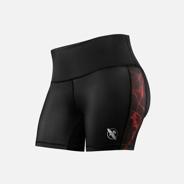 Calções de compressão e spats Hayabusa x UFC BJJ – Preto/Vermelho