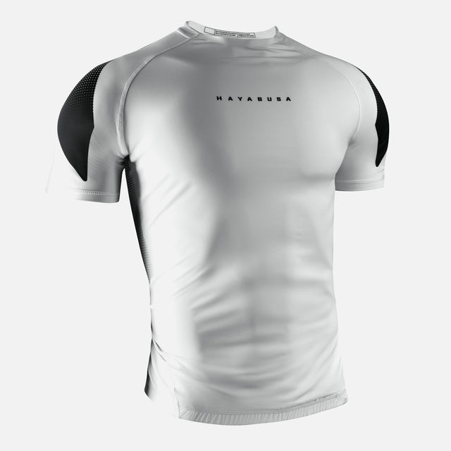 Hayabusa Rashguard Pro Ranked Kurzarm – Weiß