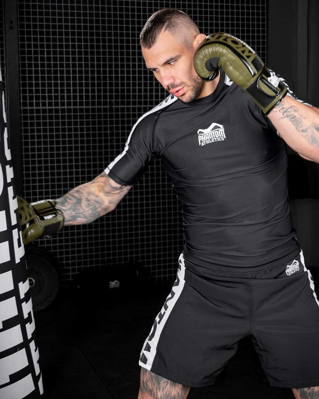 Phantom Athletics Rashguard EVO Apex Korte Mouwen - Sort