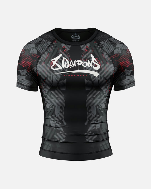 8 WEAPONS Rashguard Hit 2.0 – Schwarz/Rot