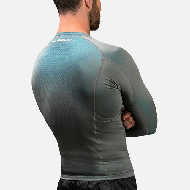Hayabusa Rashguard Fusion Dlouhé rukávy - Šedá/Aqua