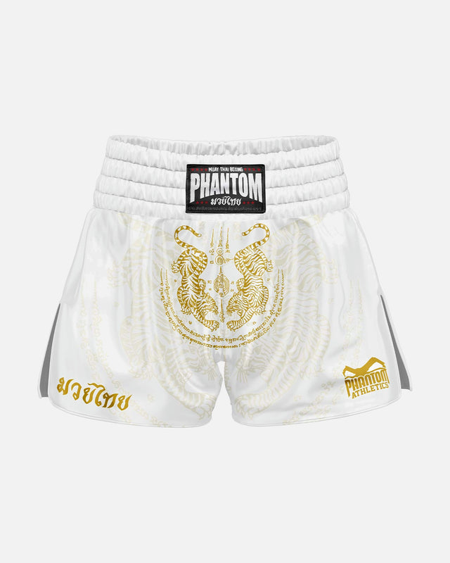 Phantom Athletics Muay Thai shorts Sak Yant – Hvid/Guld