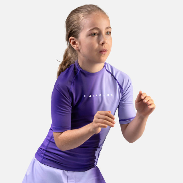 Hayabusa Rashguard Apex Nova Kurzarm Kinder – Lila