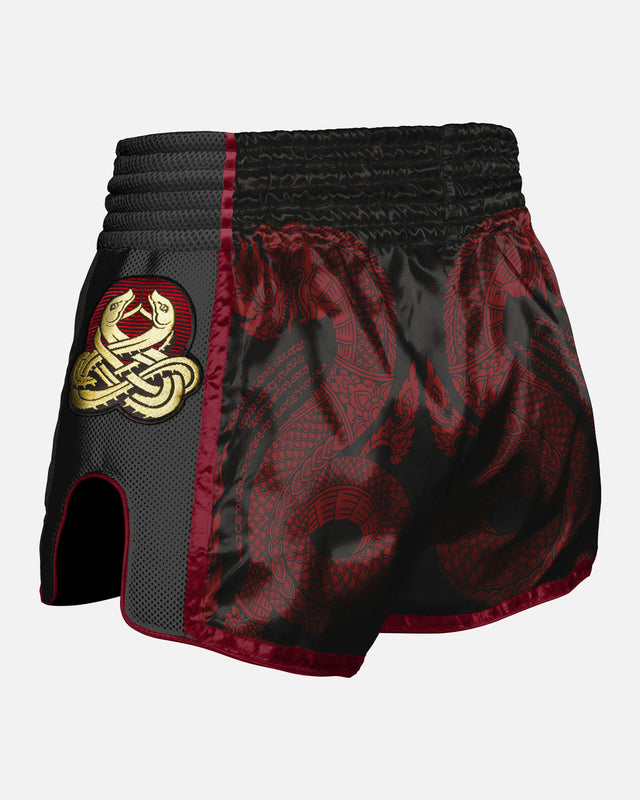 8 WEAPONS Muay Thai Shorts Naga – Black/Red