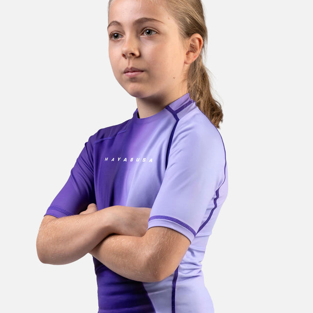 Hayabusa Rashguard Apex Nova Kurzarm Kinder – Lila