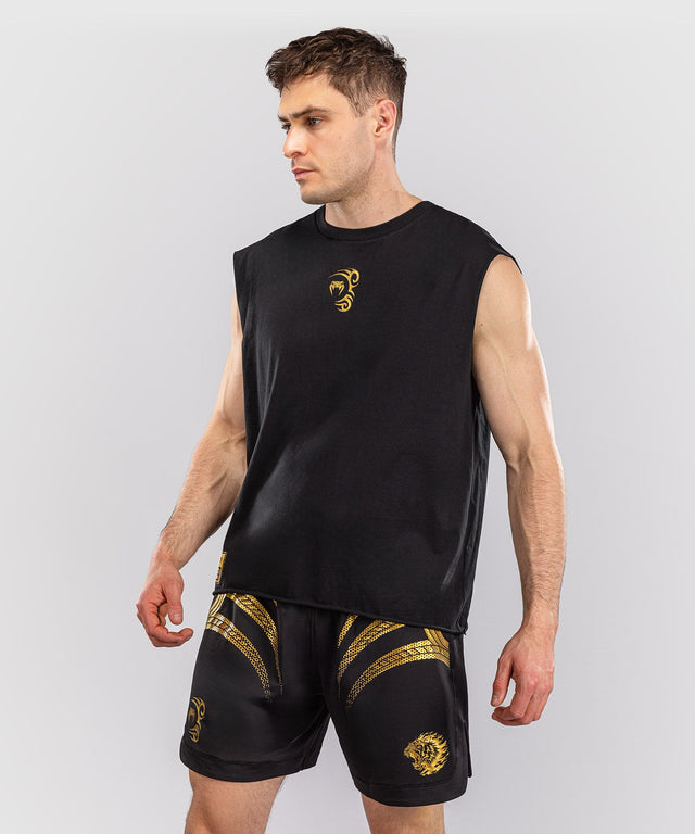 Tricou fără mâneci Venum x Mike Tyson Tiger – Negru/Auriu