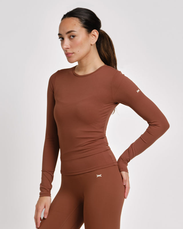 Caged Aspire Mangas Compridas – Mocha