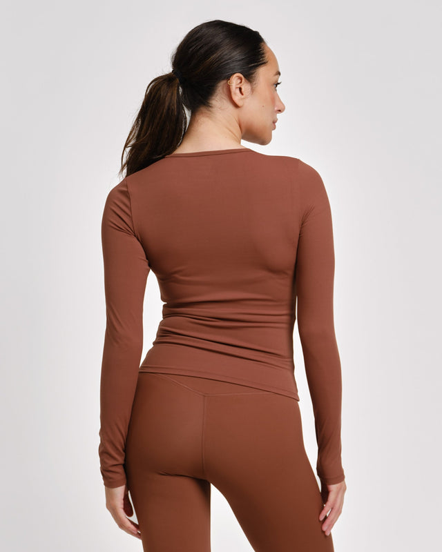 Caged Aspire Mangas Compridas – Mocha