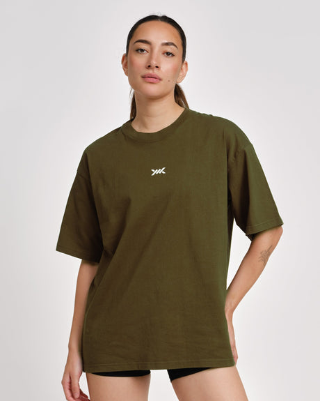Caged T-Shirt 'CBU' – Khaki Green women