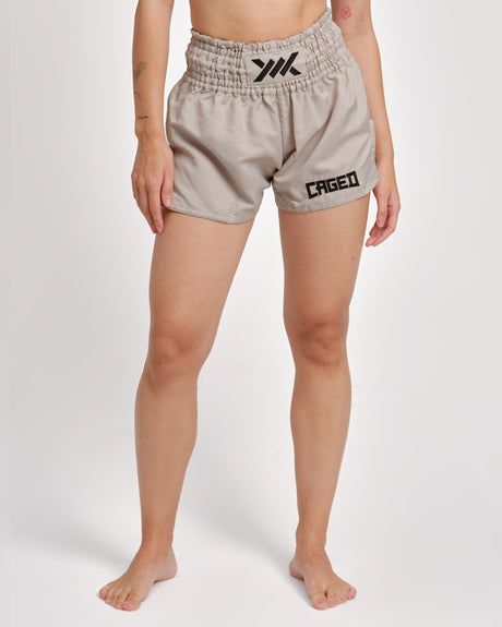 Pantaloni scurți Caged Classic Muay Thai – Gri