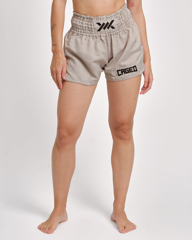 Pantaloni scurți Caged Classic Muay Thai – Gri