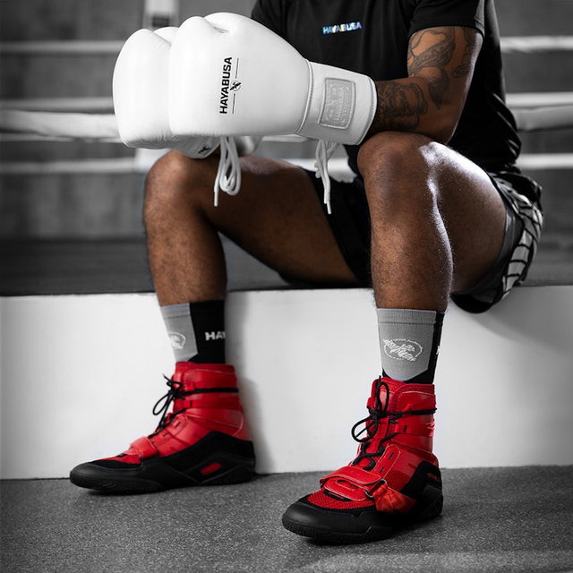 Hayabusa Boxschuhe Strike – Rot/Schwarz