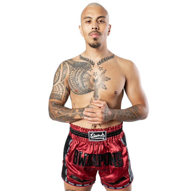 8 WEAPONS Muay Thai shorts Carbon - Rød