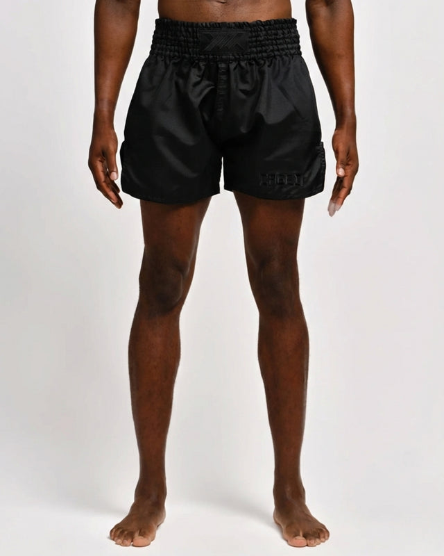 Caged Muay Thai shorts Classic – Sort/Sort