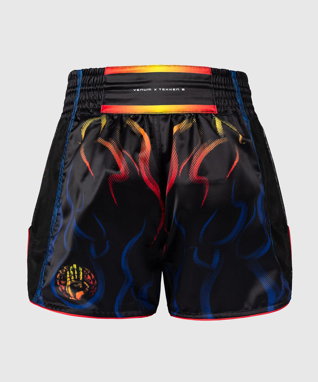 Calções de Muay Thai Venum TEKKEN 8 Yoshimitsu – Preto/Laranja – foto 4